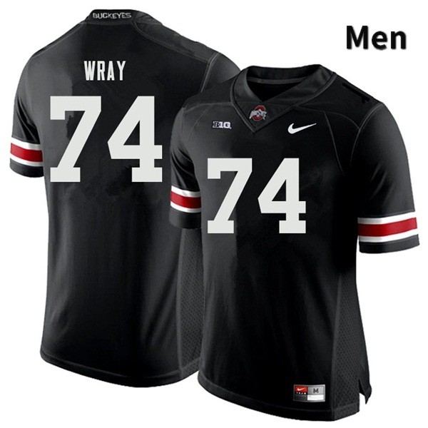 Ohio State Buckeyes Max Wray Men's #74 Black Authentic Stitched College Football Jersey